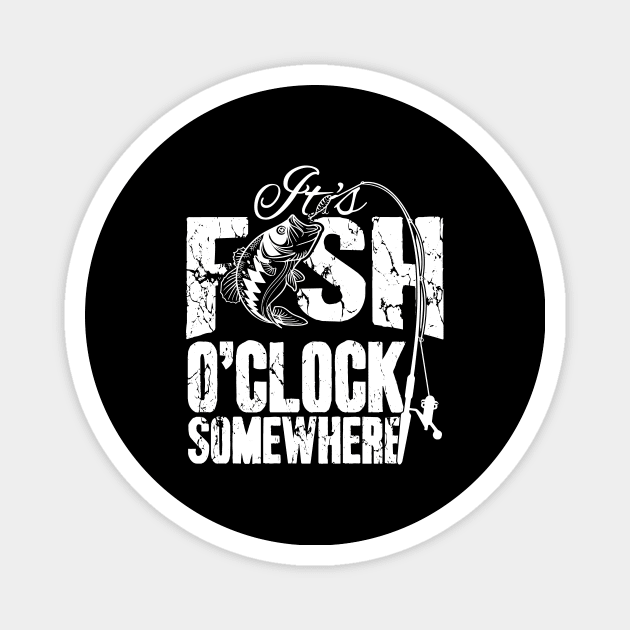 It's fish o'clock somewhere Magnet by captainmood